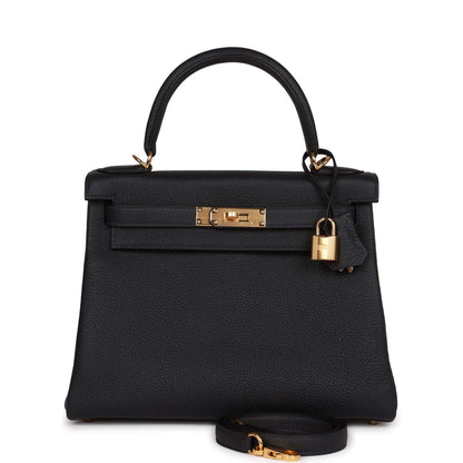 Hermes Kelly 28 Retourne Caban Togo Gold Hardware