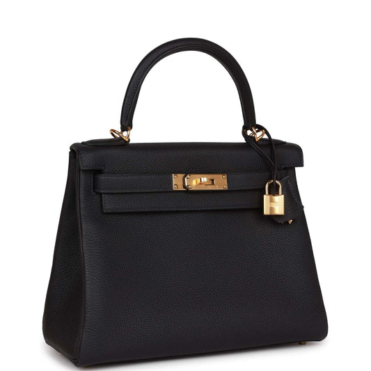 Hermes Kelly 28 Retourne Caban Togo Gold Hardware