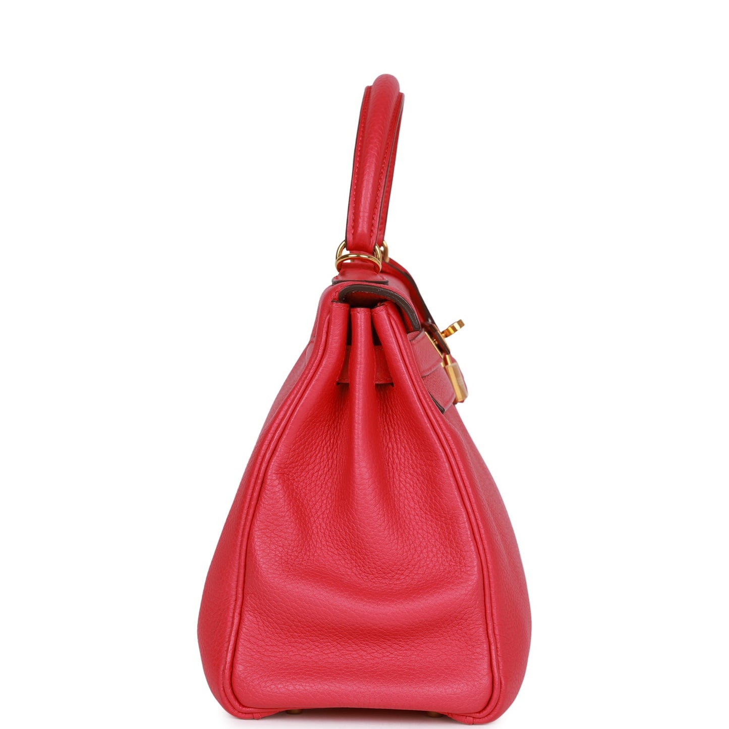 Hermes Kelly 28 Retourne Rose Extreme Clemence Gold Hardware