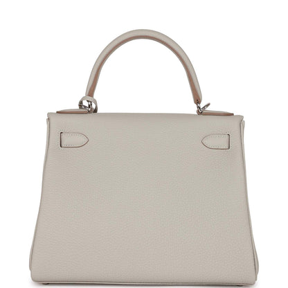 Hermes Kelly 28 Retourne Gris Perle Togo Palladium Hardware