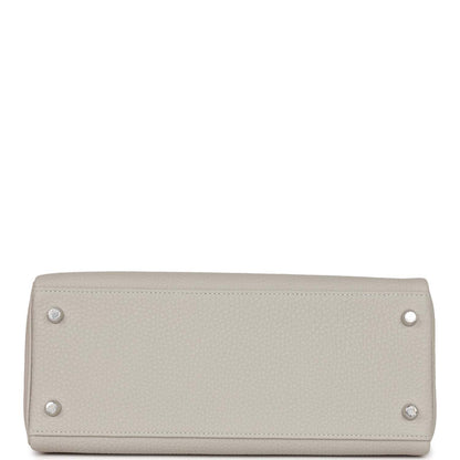 Hermes Kelly 28 Retourne Gris Perle Togo Palladium Hardware