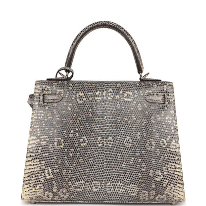 Hermes Kelly 25 Sellier Ombre Veranus Salvator Lizard Palladium Hardware