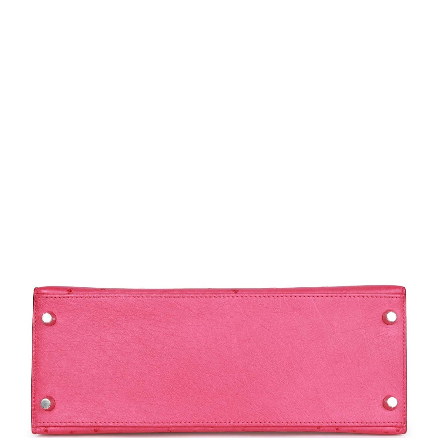 Hermes Kelly 28  Sellier Rose Tyrien Ostrich Palladium Hardware