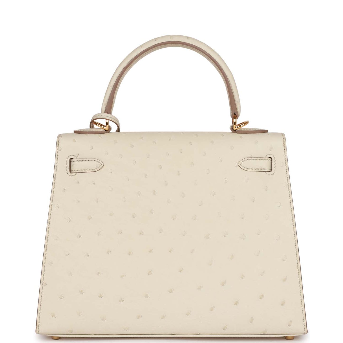 Hermes Kelly 25 Sellier Beton Ostrich Gold Hardware