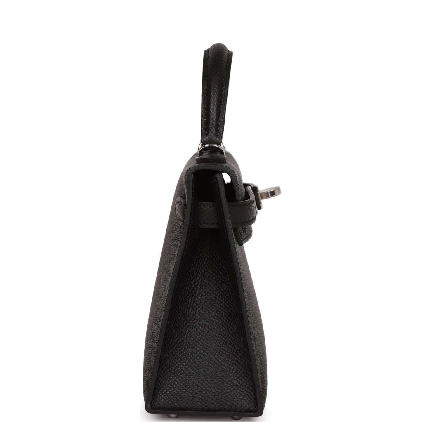 Hermes Kelly 20 Sellier Black Epsom Palladium Hardware