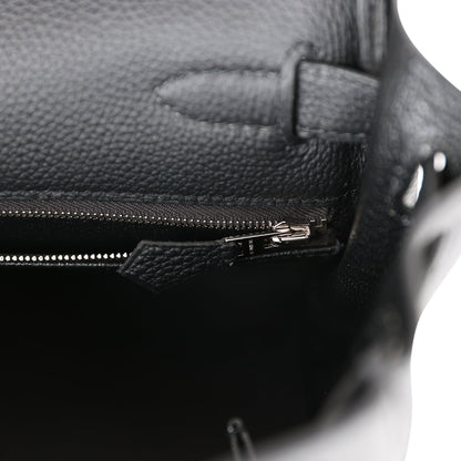 Hermes Kelly 28 Retourne Black Togo Palladium Hardware