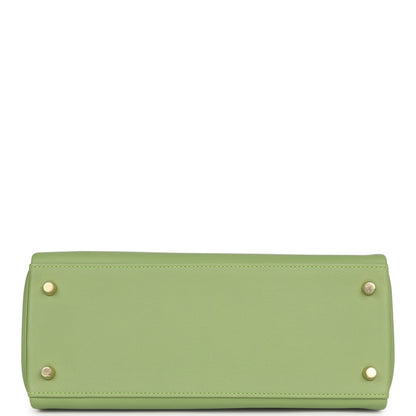 Hermes Kelly 28 Retourne Vert Criquet Evercolor Gold Hardware