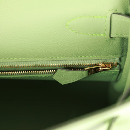Hermes Kelly 28 Retourne Vert Criquet Evercolor Gold Hardware