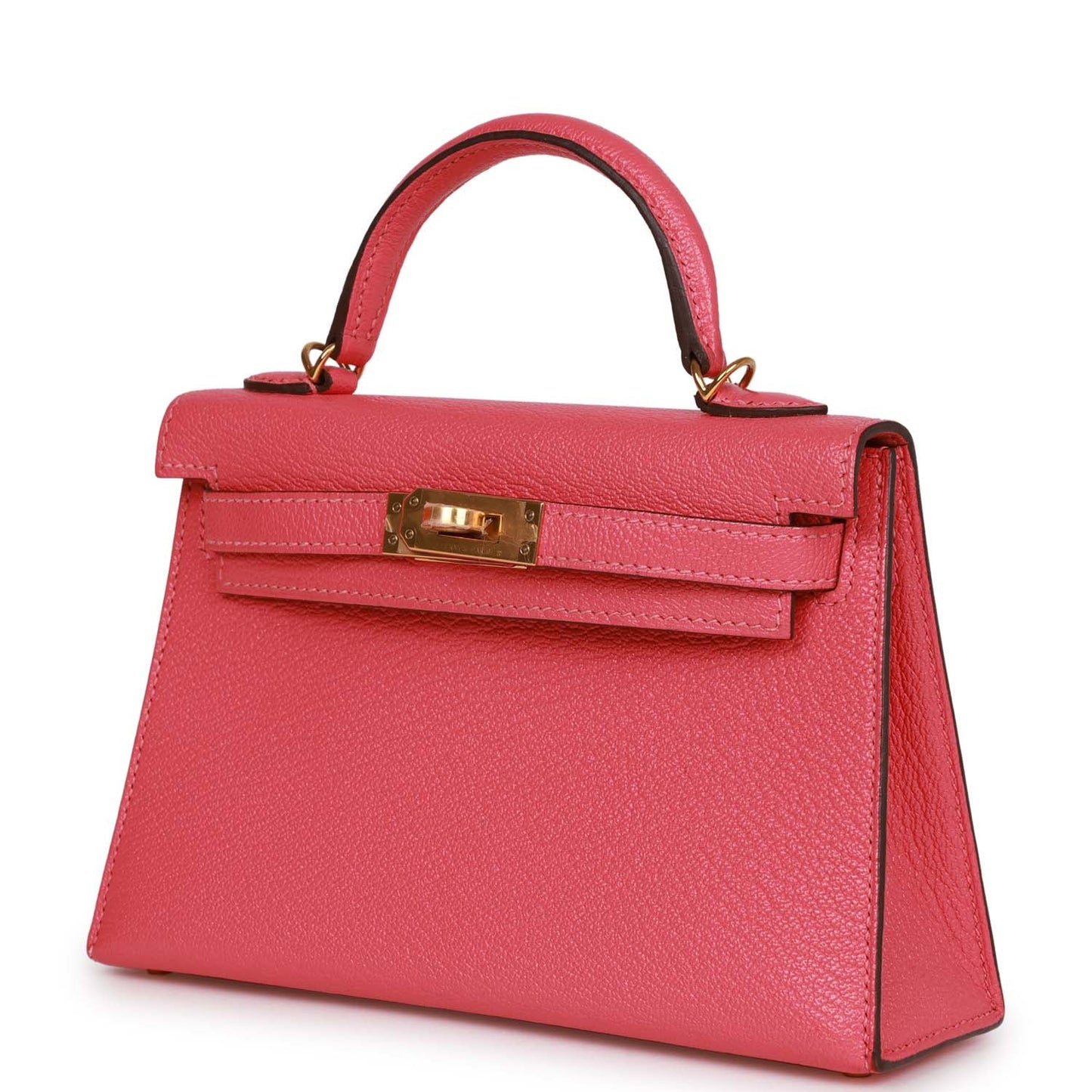 Hermes Kelly 20 Sellier Rose Lipstick Chèvre Gold Hardware