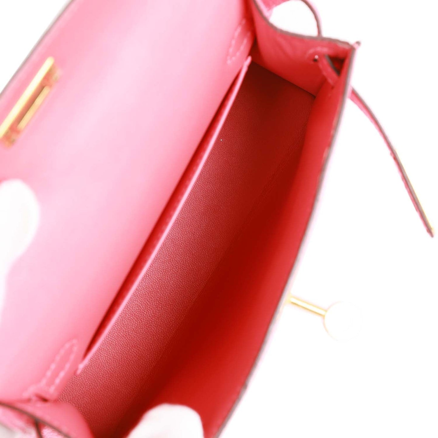 Hermes Kelly 20 Sellier Rose Lipstick Chèvre Gold Hardware
