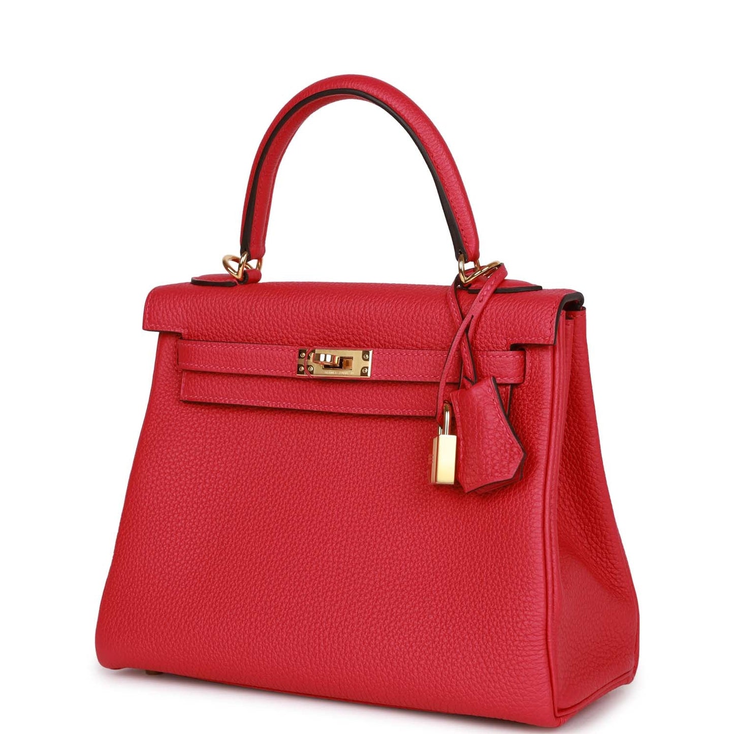 Hermes Kelly 25 Retourne Framboise Togo Gold Hardware