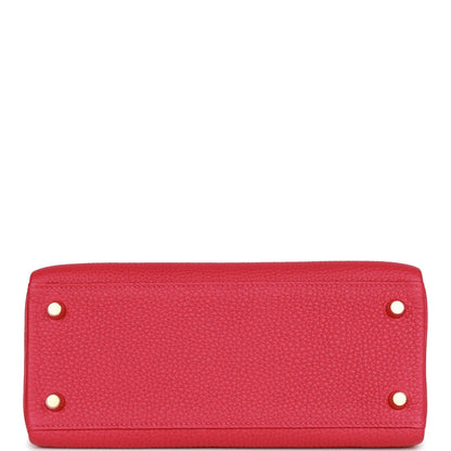 Hermes Kelly 25 Retourne Framboise Togo Gold Hardware