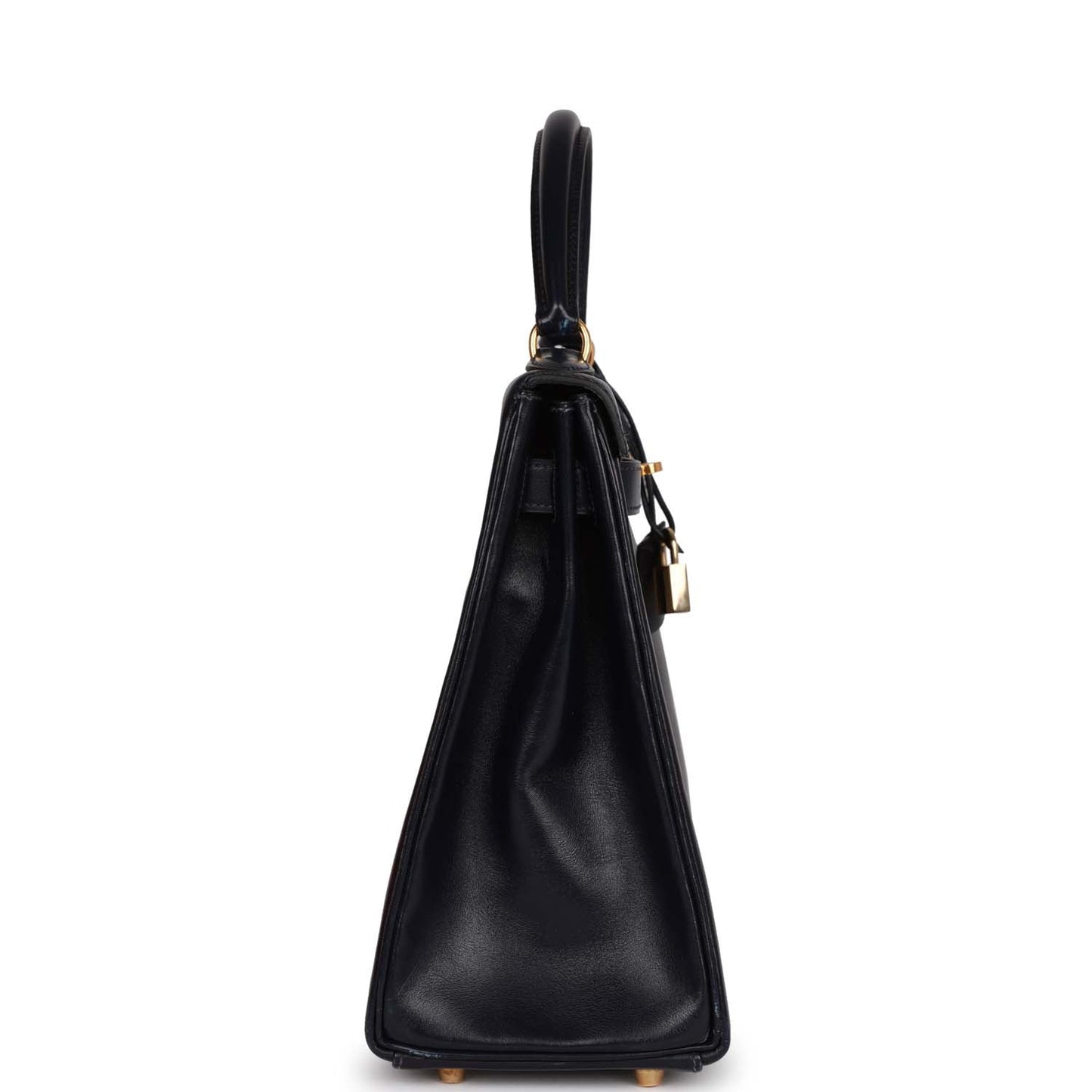 Hermes Kelly 32 Retourne Navy Box Gold Hardware