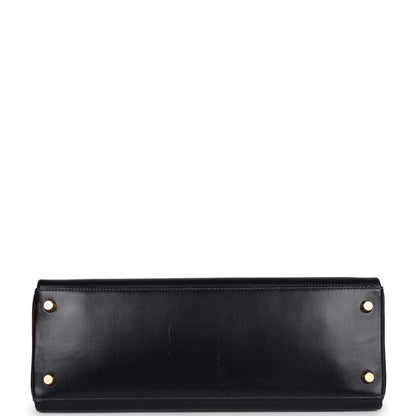 Hermes Kelly 32 Retourne Navy Box Gold Hardware