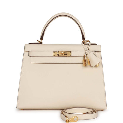 Hermes Kelly 28 Sellier Nata Epsom Gold Hardware