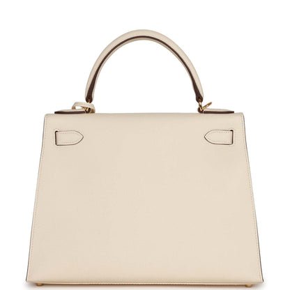 Hermes Kelly 28 Sellier Nata Epsom Gold Hardware