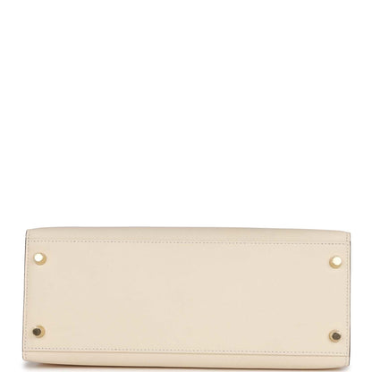Hermes Kelly 28 Sellier Nata Epsom Gold Hardware