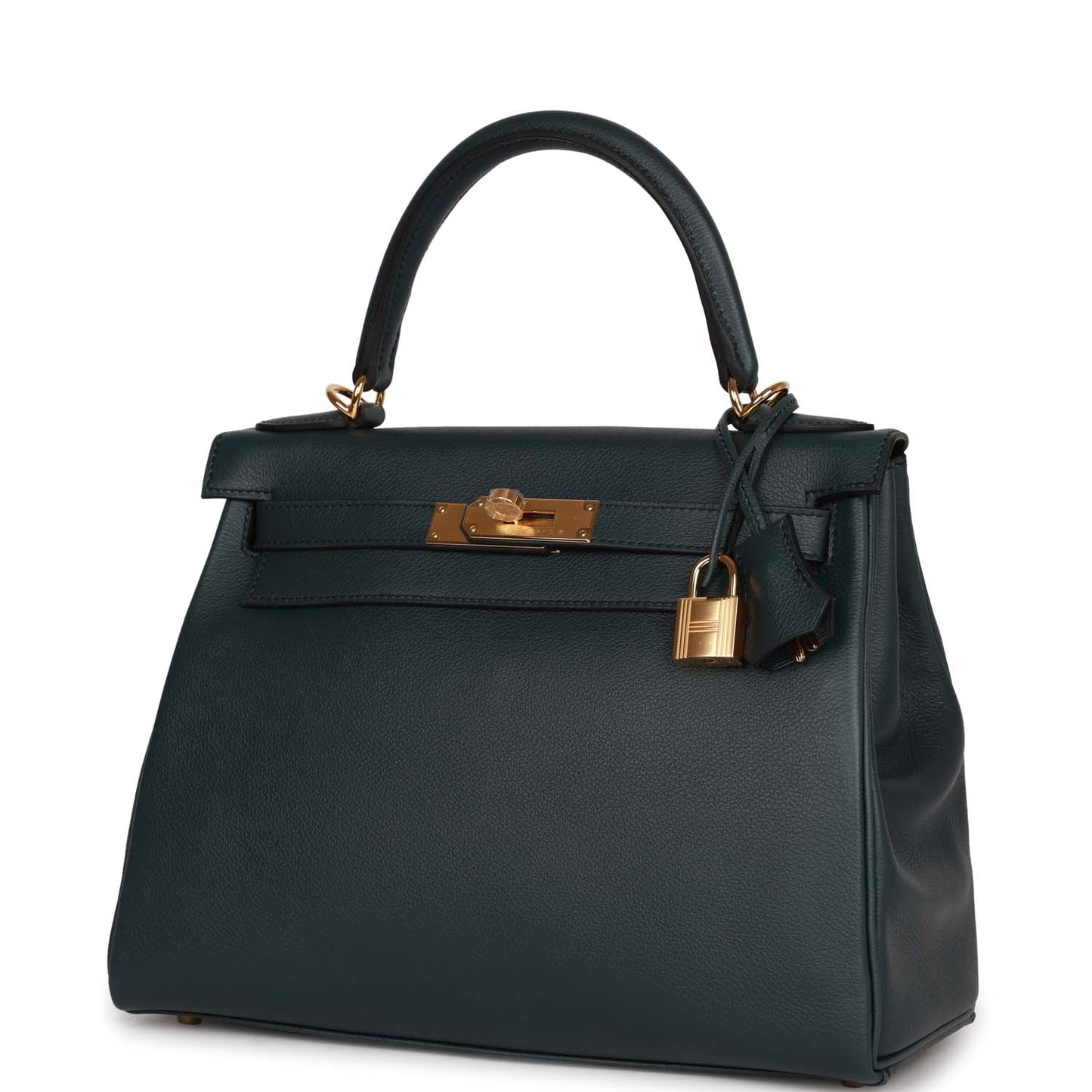 Hermes Kelly 28 Retourne Vert Rousseau Evercolor Gold Hardware