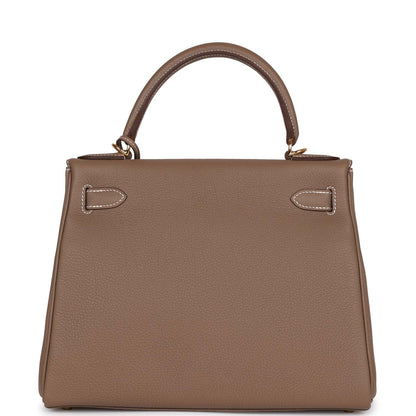 Hermes Kelly 28 Retourne Etoupe Togo Gold Hardware