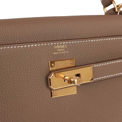 Hermes Kelly 28 Retourne Etoupe Togo Gold Hardware