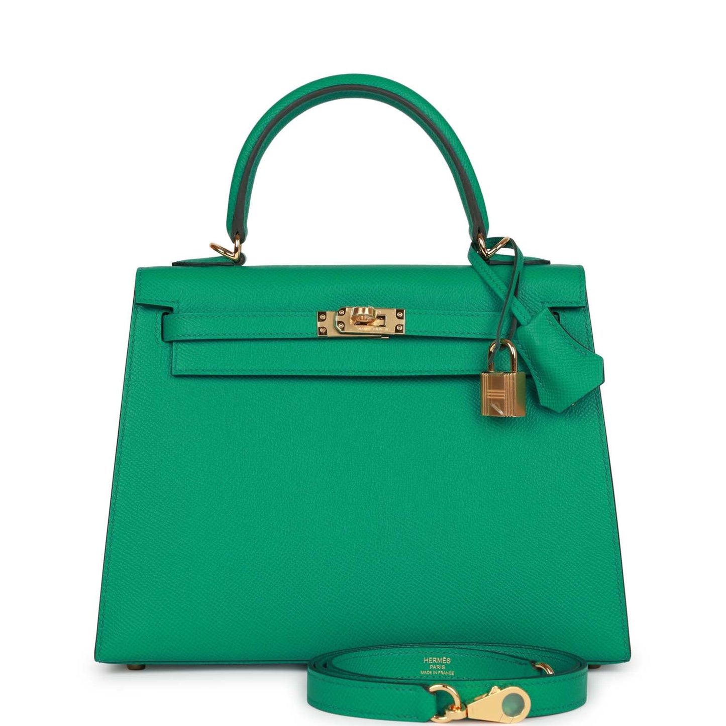 Hermes Kelly 25 Sellier Vert Jade Epsom Gold Hardware