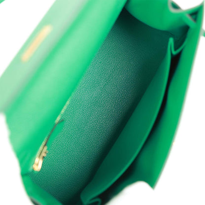 Hermes Kelly 25 Sellier Vert Jade Epsom Gold Hardware