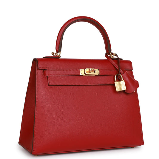 Hermes Kelly 25 Sellier Rubis Madame Gold Hardware