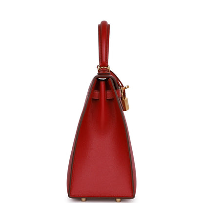 Hermes Kelly 25 Sellier Rubis Madame Gold Hardware
