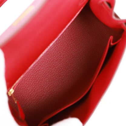 Hermes Kelly 25 Sellier Rubis Madame Gold Hardware