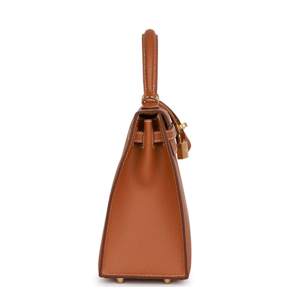Hermes Kelly 25 Sellier Gold Epsom Gold Hardware