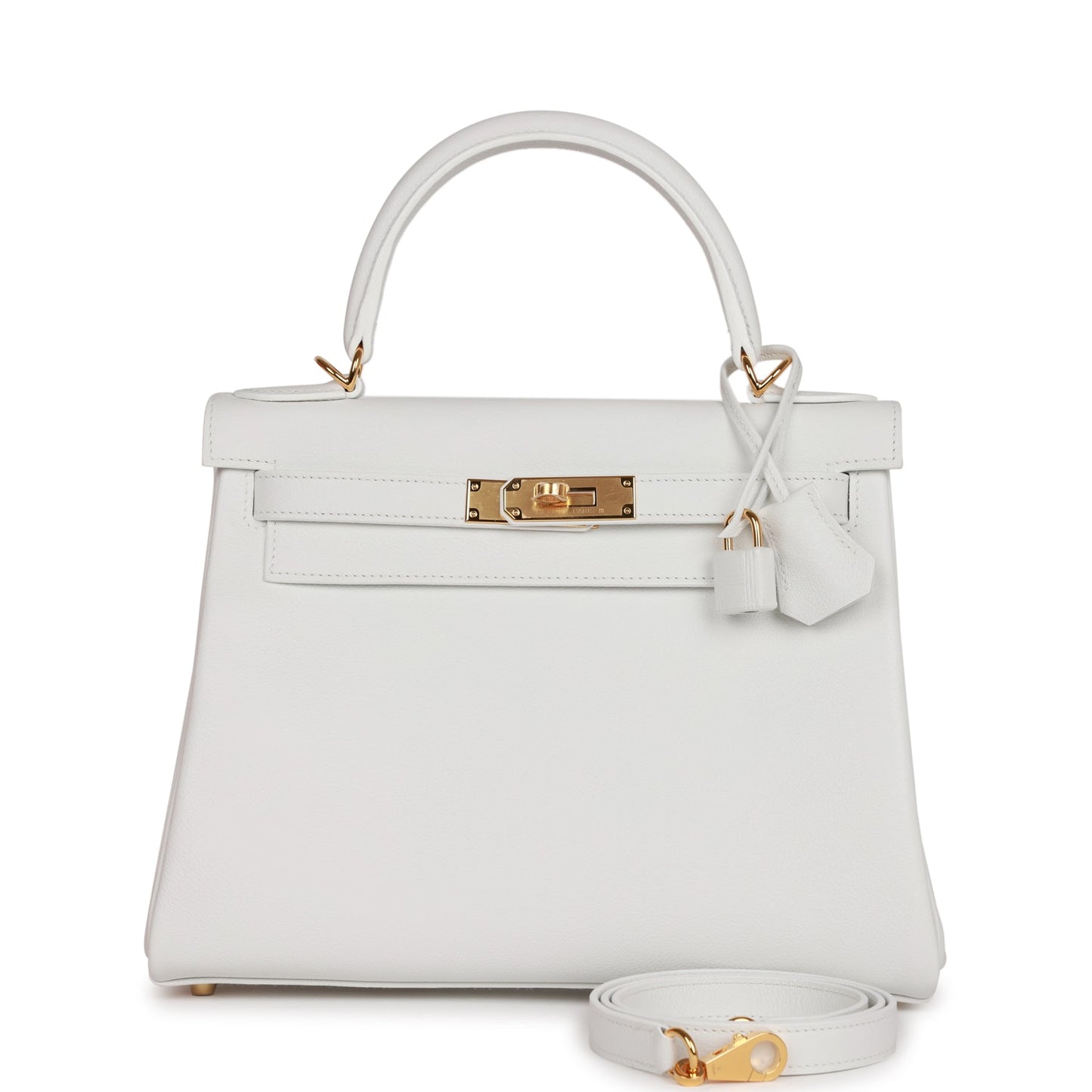 Hermes Kelly 28 Retourne New White Evercolor Gold Hardware
