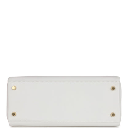 Hermes Kelly 28 Retourne New White Evercolor Gold Hardware