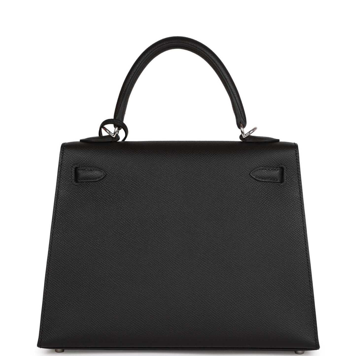 Hermes Kelly 25 Sellier Black Epsom Palladium Hardware