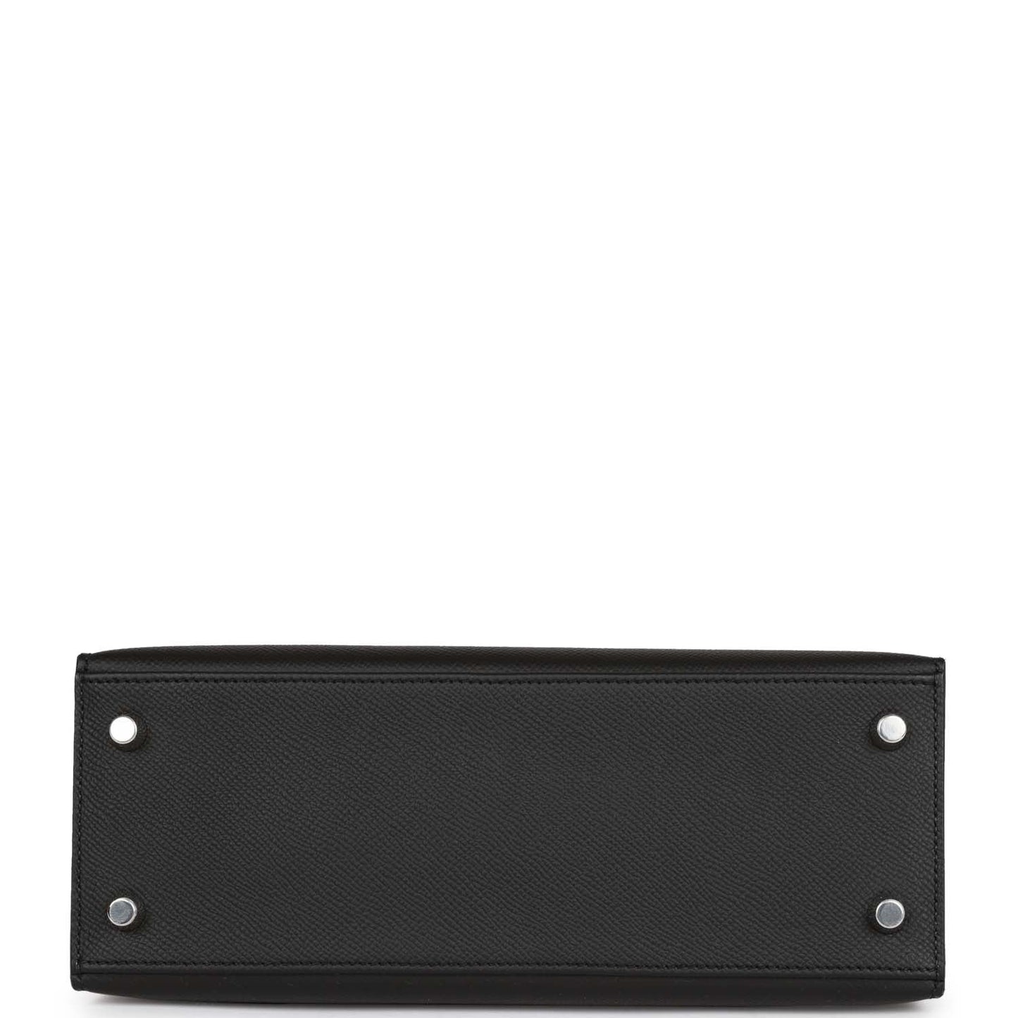 Hermes Kelly 25 Sellier Black Epsom Palladium Hardware