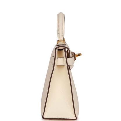 Hermes Kelly 20 Sellier Nata Epsom Gold Hardware