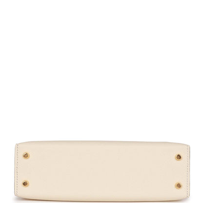 Hermes Kelly 20 Sellier Nata Epsom Gold Hardware
