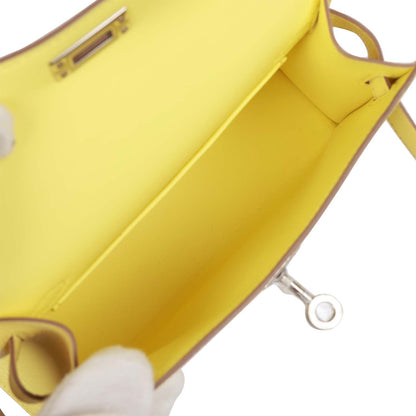 Hermes Kelly 20 Sellier Limoncello Chevre Palladium Hardware
