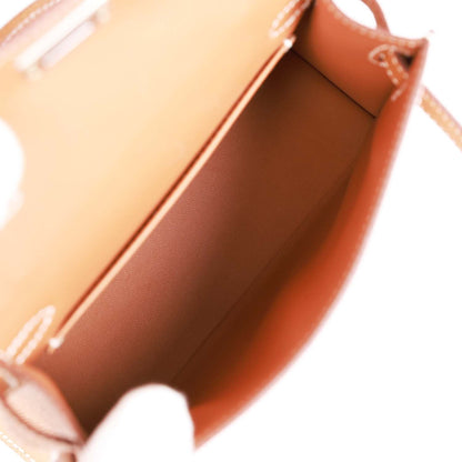 Hermes Kelly 20 Sellier Gold Epsom Palladium Hardware