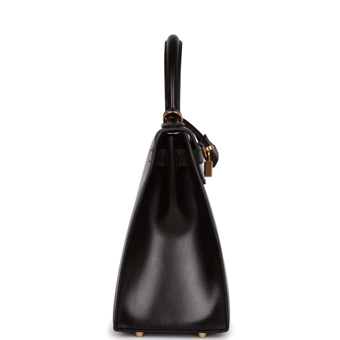 Hermes Kelly 28 Sellier Black Box Gold Hardware