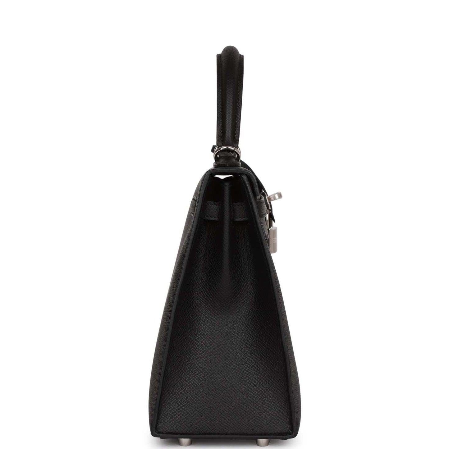 Hermes Kelly 25 Sellier Black Epsom Palladium Hardware