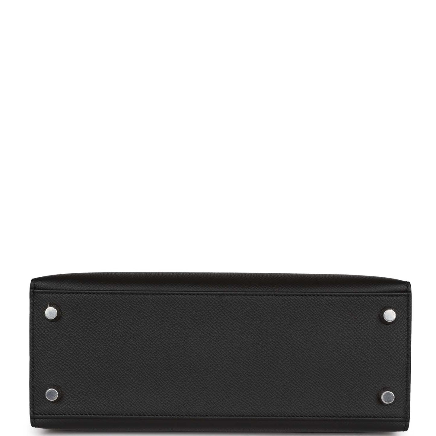 Hermes Kelly 25 Sellier Black Epsom Palladium Hardware