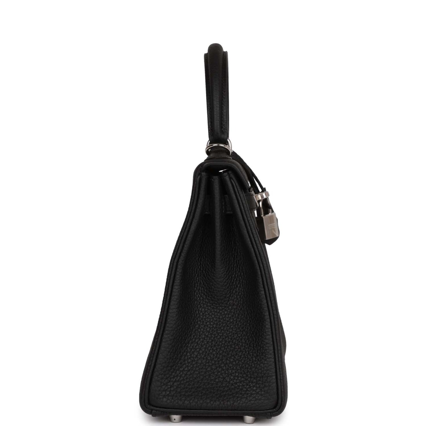 Hermes Kelly 25 Retourne Black Togo Palladium Hardware