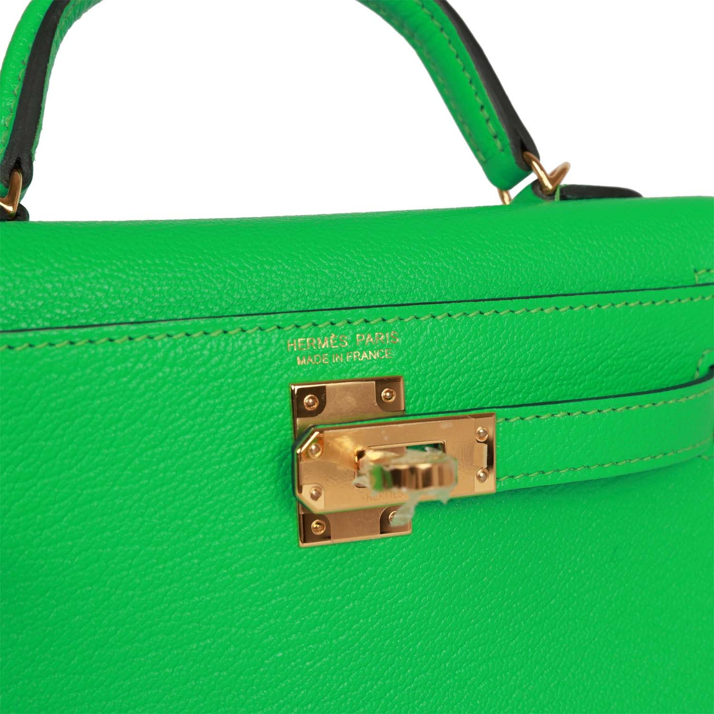 Hermes Kelly 20 Sellier Vert Comics Chevre Gold Hardware