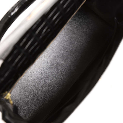 Hermes Kelly 32 Sellier Black Shiny Niloticus Crocodile Gold Hardware