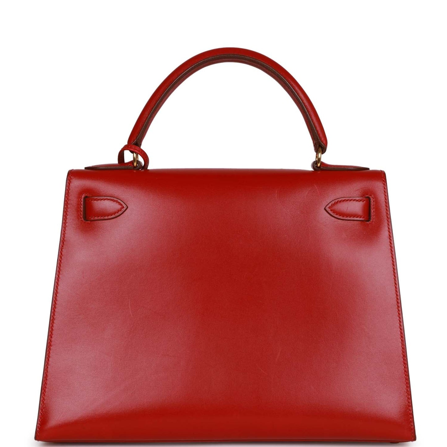 Hermes Kelly 28 Sellier Rouge Vif Box Gold Hardware