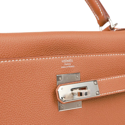 Hermes Kelly 28 Sellier Gold Togo Palladium Hardware