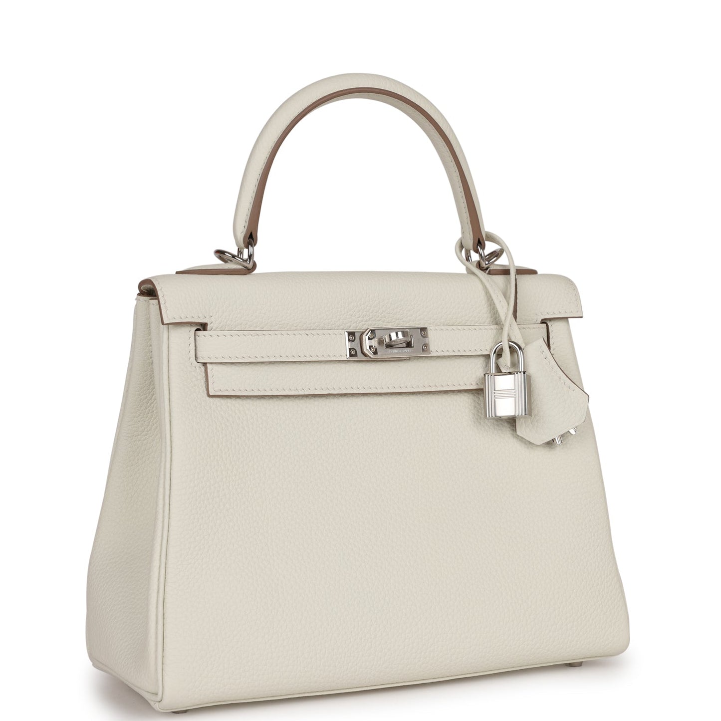 Hermes Kelly 25 Retourne Mushroom Togo Palladium Hardware