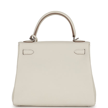 Hermes Kelly 25 Retourne Mushroom Togo Palladium Hardware