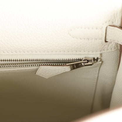 Hermes Kelly 25 Retourne Mushroom Togo Palladium Hardware