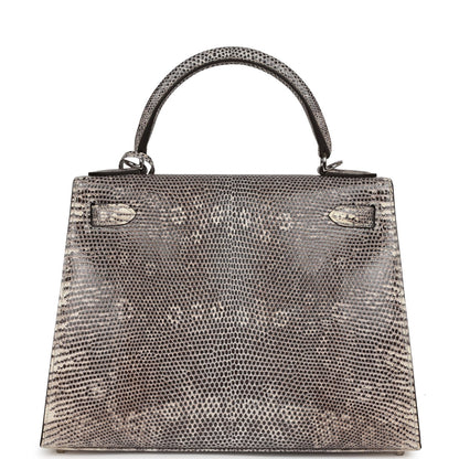Hermes Kelly 28 Sellier Ombre Veranus Salvator Lizard Palladium Hardware